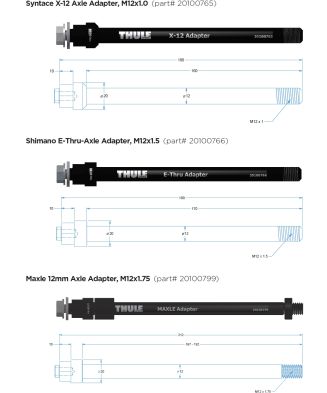 THULE CHARIOT THRU AXLE Shimano Thru-Axle Adapter - 2