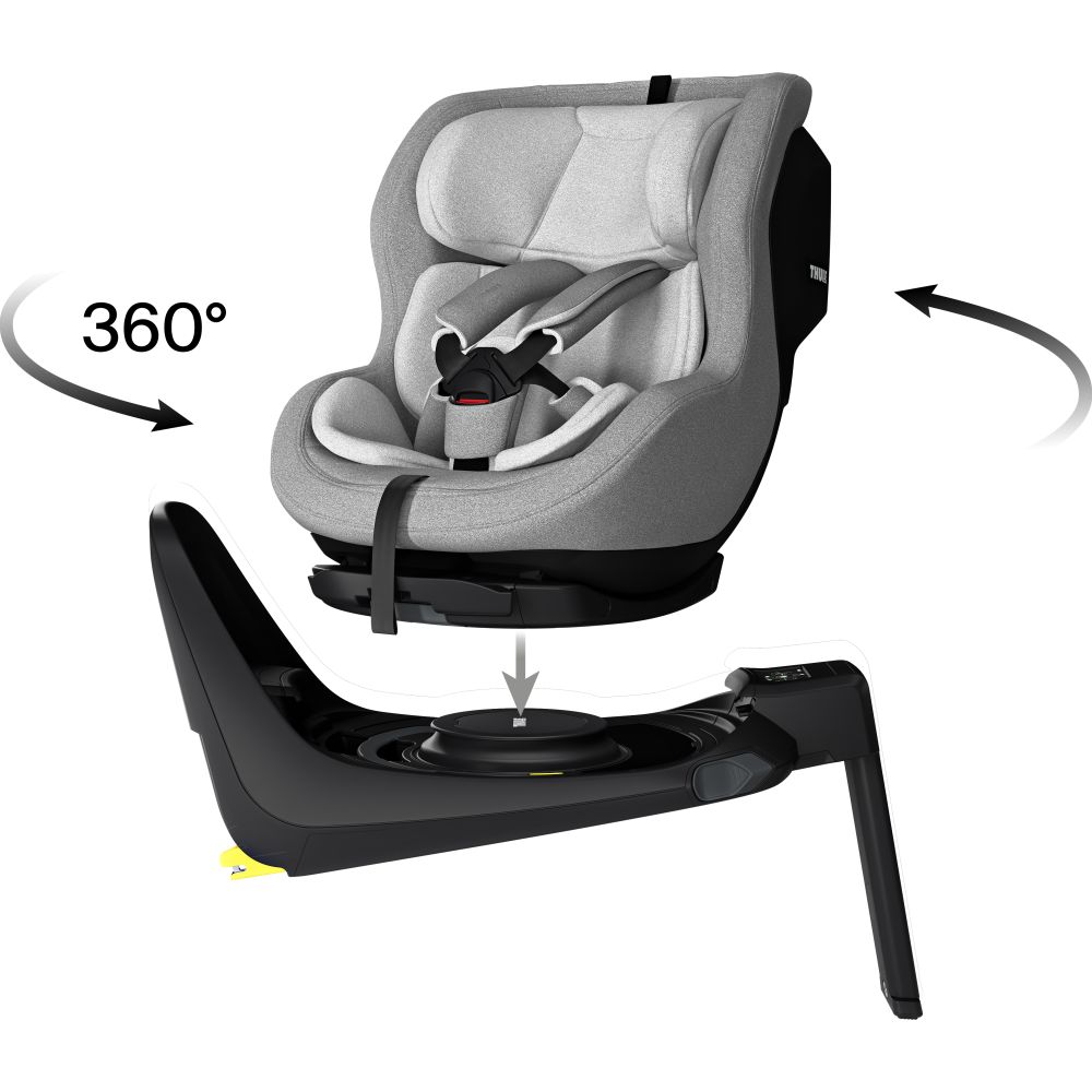 Thule Elm autosedačka pro batolata Light Grey + ISOFIX základna Alfi  Thule autosedačky