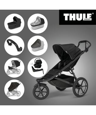 Akční set THULE URBAN GLIDE 3 BLACK SINGLE+Korba+Madlo+Plášť+Moskyt+Maple +ISO - 1