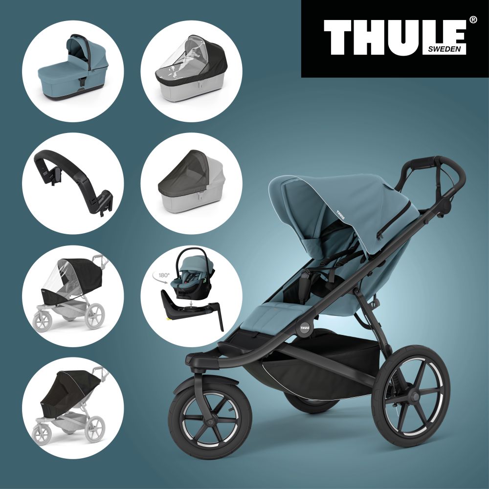 Akční set THULE URBAN GLIDE 3 MID BLUE SINGLE+Korba+Madlo+Plášť+Moskyt+Maple +ISO - 1