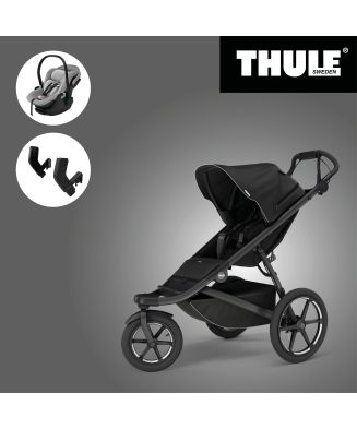 Akční set THULE URBAN GLIDE 3 BLACK + Maple Grey + Držák autosedačky MC - 1