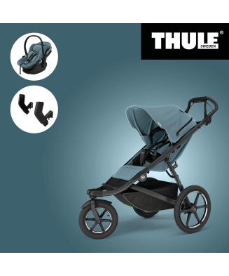 Akční set THULE URBAN GLIDE 3 MID BLUE + Maple Blue + Držák autosedačky MC - 1