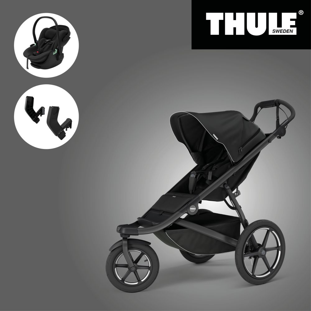 Akční set THULE URBAN GLIDE 3 BLACK + Maple Black + Držák autosedačky MC - 1