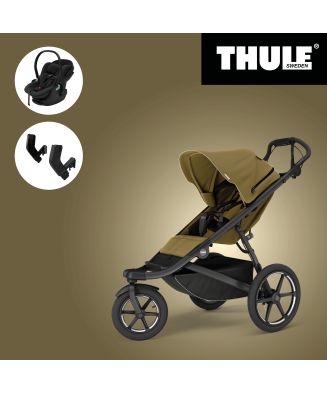 Akční set THULE URBAN GLIDE 3 NUTRIA GREEN + Maple Black + Držák autosedačky MC - 1