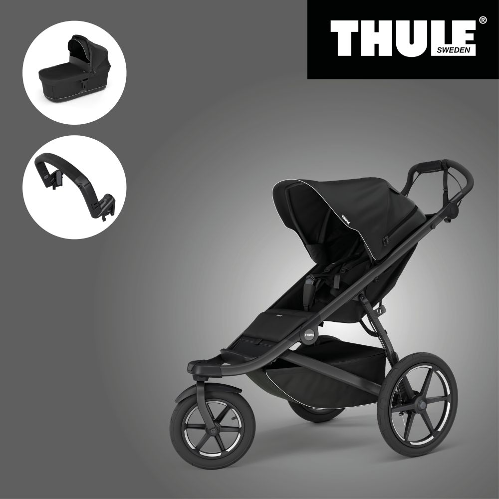 Akční set THULE URBAN GLIDE 3 BLACK SINGLE + Korbička + Madlo - 1