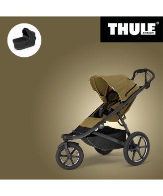 Akční set THULE URBAN GLIDE 3 NUTRIA GREEN SINGLE + Korbička - 1