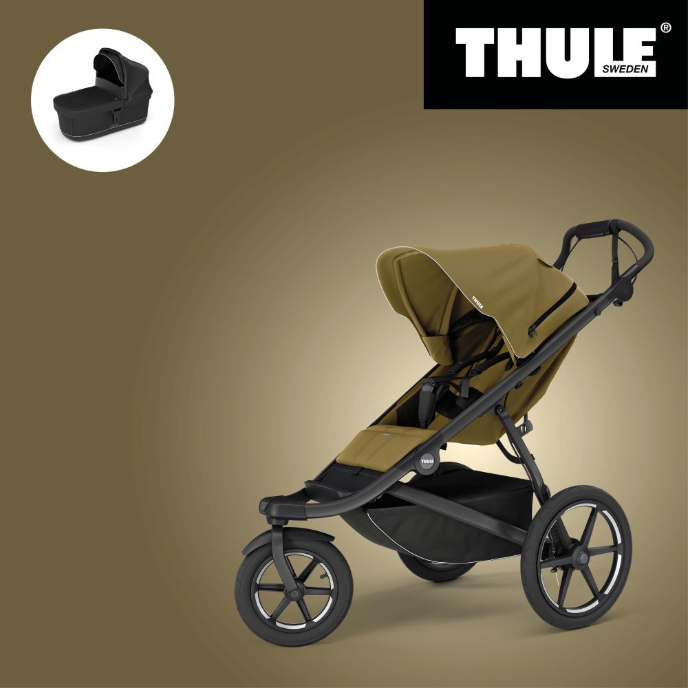 Akční set THULE URBAN GLIDE 3 NUTRIA GREEN SINGLE + Korbička - 1