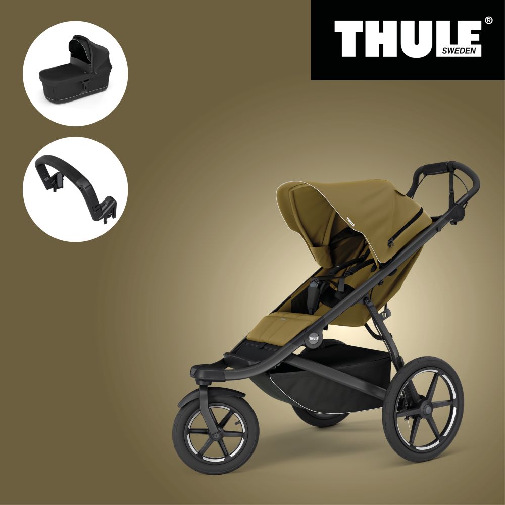 Akční set THULE URBAN GLIDE 3 NUTRIA GREEN SINGLE + Korbička + Madlo - 1