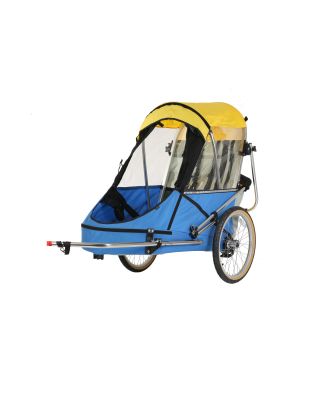 WIKE SPECIAL NEEDS LARGE YELLOW/BLUE speciální vozík za kolo pro větší děti do 150cm - 3