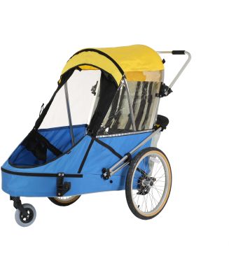 WIKE SPECIAL NEEDS LARGE YELLOW/BLUE speciální vozík za kolo pro větší děti do 150cm - 4